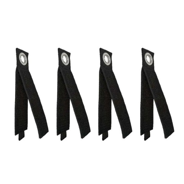 Set di 4 pezzi di cinghie con occhiello metallico da 25 cm resistenti supporti per cavi, tubi e attrezzi organizzatore regolabile per officina 1