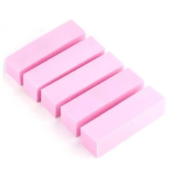 Set di 5 blocchi colorati per lucidatura per manicure e pedicure rosa