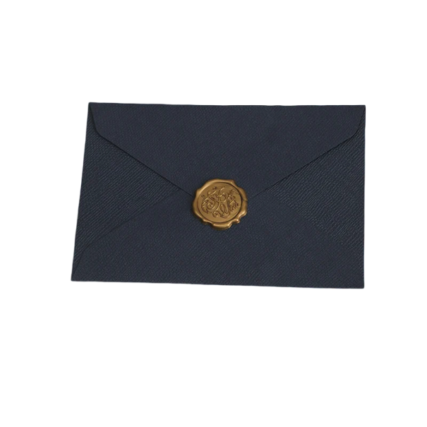 Set di 50 buste per lettere con sigillo buste eleganti carta strutturata formato classico per auguri e lettere blu