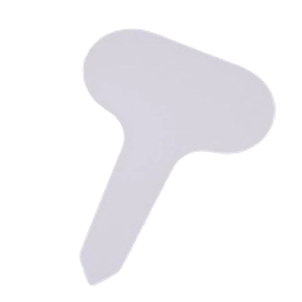 Set di 50 etichette di plastica colorate per piante 7 cm PVC per il terreno Etichette da giardino per verdure e fiori bianco