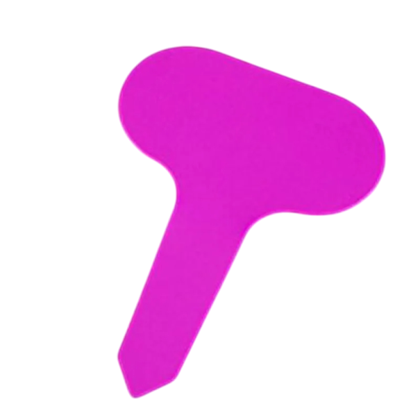 Set di 50 etichette di plastica colorate per piante 7 cm PVC per il terreno Etichette da giardino per verdure e fiori rosa