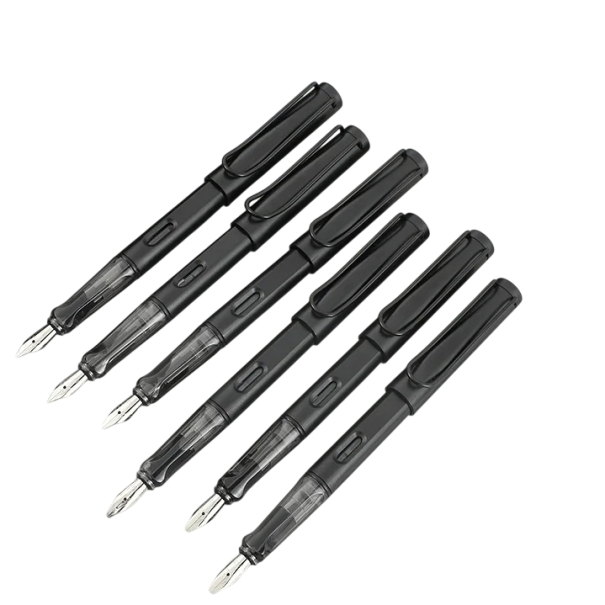 Set di 6 penne stilografiche per calligrafia con punte di diverse dimensioni da 0,7 a 2,9 mm penne a inchiostro per scrittura gotica nero