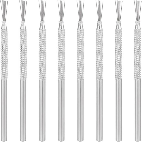 Set di 8 strumenti di modellazione in metallo per ceramica, argilla, materiali cerosi, scultura e arti decorative, modellazione fine e rifiniture dettagliate 1