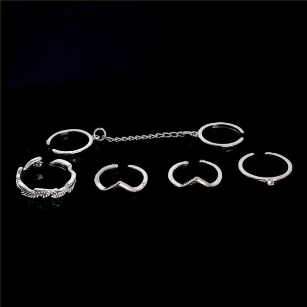 Set di anelli da donna - 6 pezzi argento
