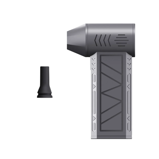 Set di aspirazione e soffiaggio 130.000 giri/min Mini ventilatore turbo Motore senza spazzole 2×2500 mAh USB-C Spazzola Pulizia auto 3 velocità 1