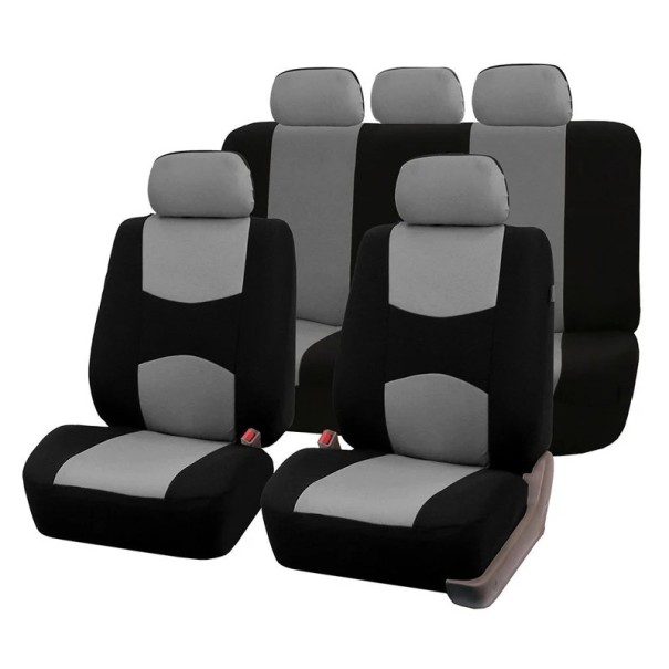 Set di coprisedili universali per 5 posti Coprisedili protettivi per sedili auto Materiale traspirante Facile manutenzione Design elegante Facile 1