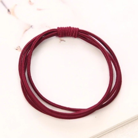 Set di elastici per capelli - 10 pz rosso