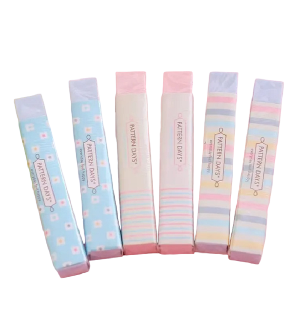 Set di gomme colorate per bambini e studenti 6 pz Gomma flessibile per carta Gomma delicata per bambini per cancellare matite 1,25 x 0,95 x 8,4 cm 1