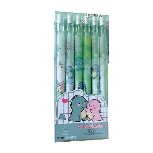 Set di matite meccaniche verdi Kawaii 0,5 mm 2B Matite automatiche Cancelleria scolastica Design carino Set regalo per bambini 1
