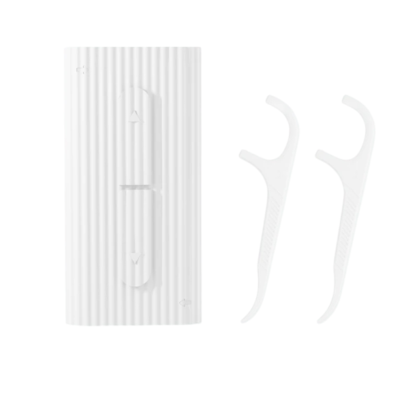 Set di portadenti per filo interdentale 10 pz con custodia compatta 85×42 mm in plastica colorata per igiene e pulizia degli spazi interdentali 1