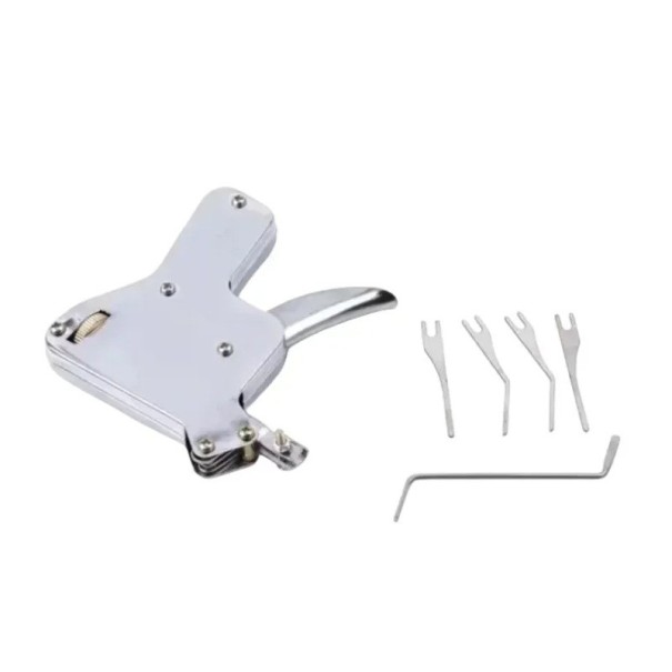 Set di strumenti per l'apertura di serrature in acciaio inossidabile Set di estrazione robusto con chiave Riparazione armi Attrezzatura da officina Estrattore in acciaio 1