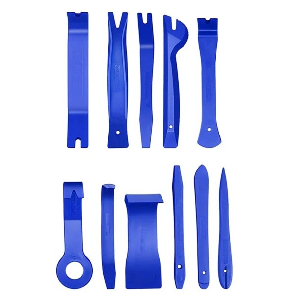 Set di strumenti per smontaggio interno auto 11 pezzi Cunei in plastica per pannelli, modanature e tappezzeria Attrezzi per riparazioni veicoli Design 1