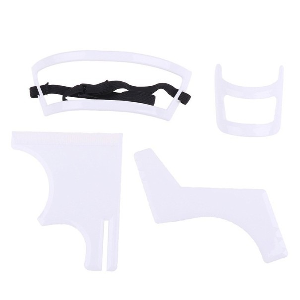 Set di template per la rasatura 4 pz bianco