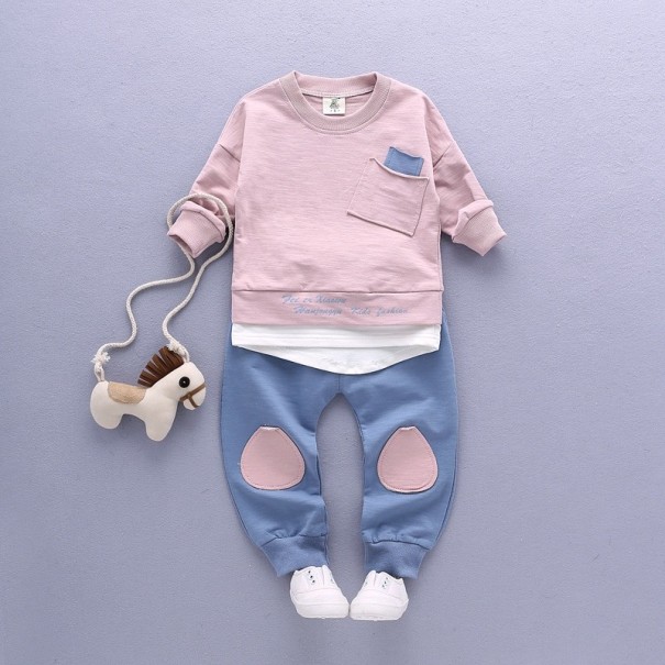 Set für Jungen – Sweatshirt und Jogginghose J1946 rosa 3