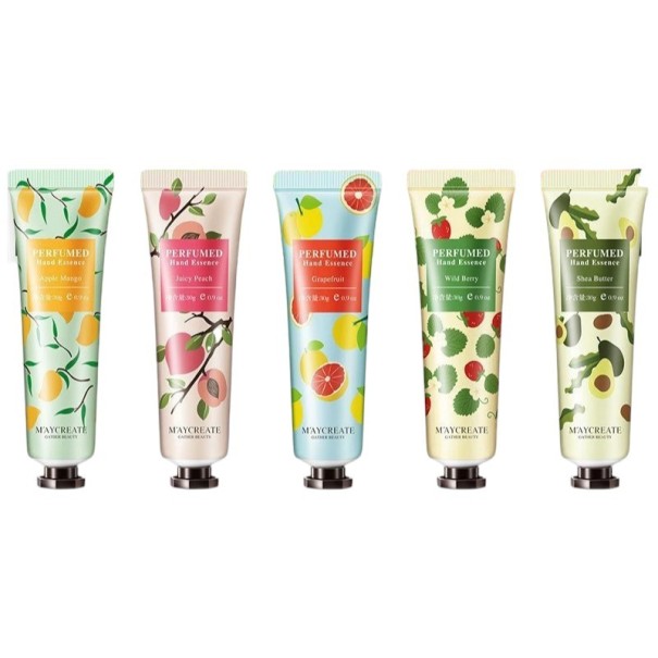 Set Handcremes 5 Stück 30 ml Fruchtige Düfte Nährende Feuchtigkeitspflege Schnell einziehende Creme für zarte Hände 1