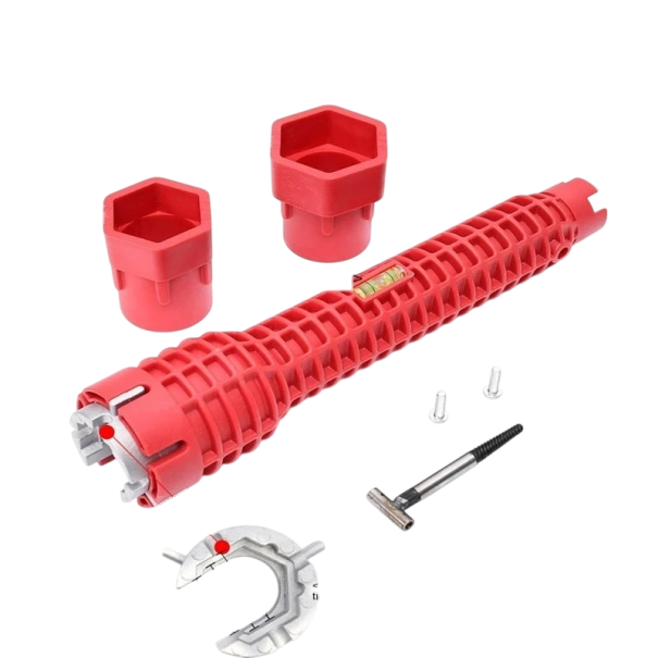 Set installatiesleutel voor kranen 260 x 52 x 29 mm Montagegereedschap voor wastafels, ventielen en aanvoerslangen 1