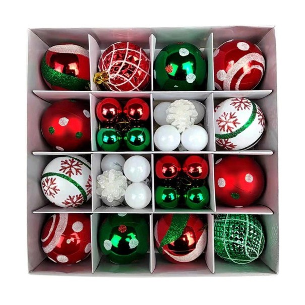 Set kerstversiering 42 stuks H1171