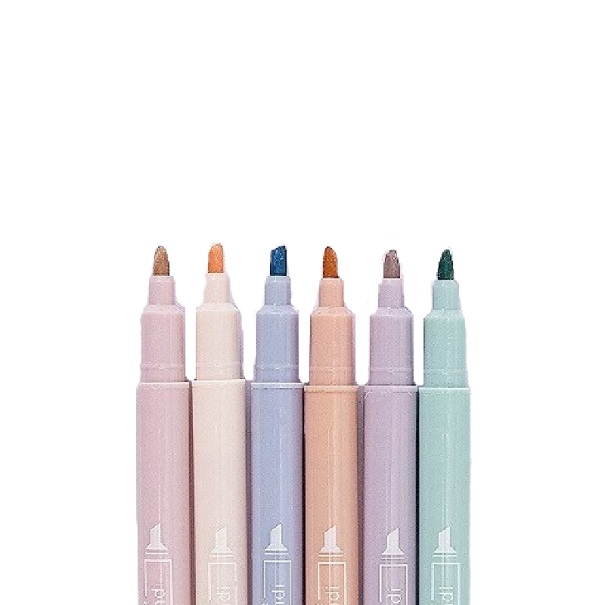 Σέτ μαρκαδόρων 6 χρωμάτων 1