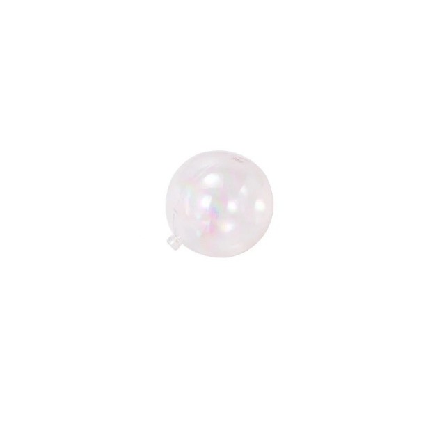 Set med 10 bollar, storlek 5 cm. Färgglad tårtdekoration. Runda plastdekorationer för festliga tårtor och födelsedagstårtor. genomskinlig
