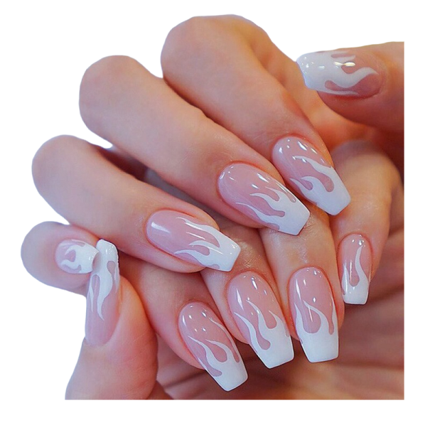 Set med 24 konstgjorda nagelklistermärken 1