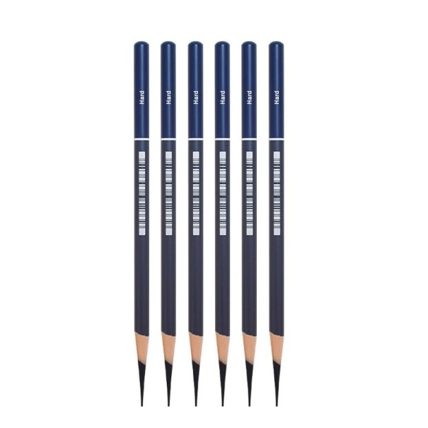 Set med 6 Faber Castell Goldfaber grafitpennor i träkol, hårda pennor, skiss, teckning, skuggning, konstnärsmaterial för illustrationer och design 1