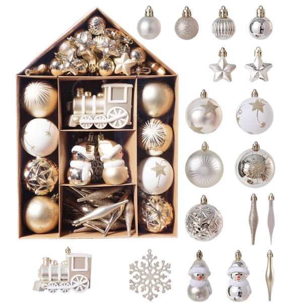 Set med juldekorationer 70 st H1165 1