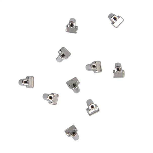 Set mit 10 Crimp-Haken mit Kreuzrohr für Zahnspangen Orthodontische Brackets für Bögen Drähte Zahnärztliches Zubehör 1