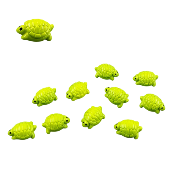 Set mit 10 Mini-Figuren Schildkröte Harz-Dekoration für Wohnung Regal Vitrine Tisch oder kreative Arrangierung