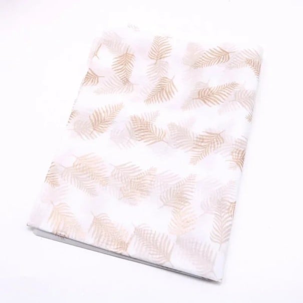 Set mit 10 Stück weiß-transparentem Geschenkpapier mit bunten Blättern 50x70 cm Bogen dekoratives Papier zum Verpacken von Geschenken rosa