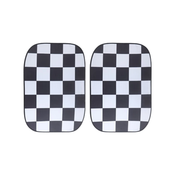 Set mit 2 Sonnenblenden für das Dachfenster Mini Cooper 50x70 cm Schwarz-weiße Schachbrettmuster UV-Schutz Wärmeisolierung 1