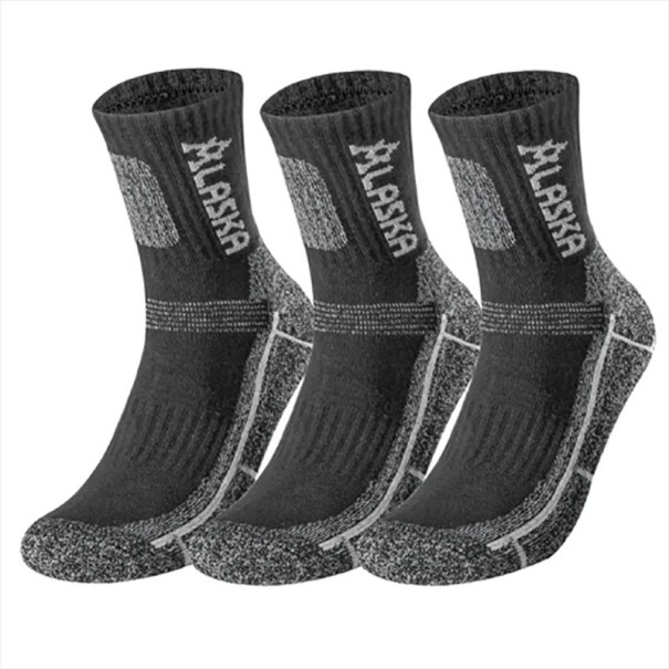 Set mit 3 Paar Wintersocken für Herren. Sportliche warme Socken. Herren-Skisocken, Größe 38–45 grau