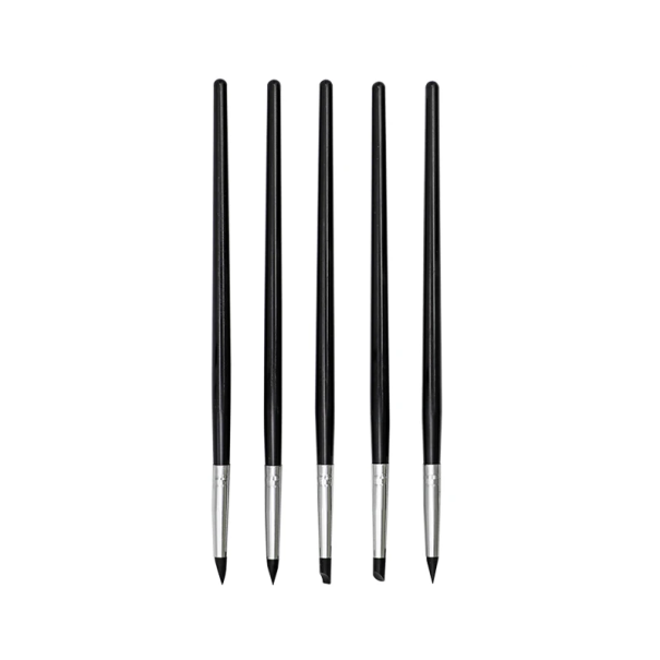 Set mit 5 Silikon-Modellierwerkzeugen für zahnärztliches Harz 17 cm Modellierwerkzeuge für Zahnlabor und Reparaturen von Zahnprothesen schwarz