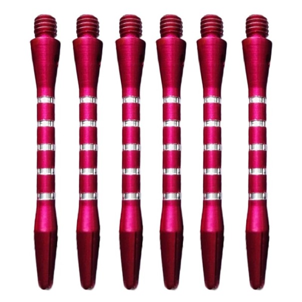 Set mit 6 Aluminium-Dartspitzen 5,2 cm mittlere Metallstangen mit 4,5 mm Gewinde verschiedene Farben Zubehör für Wurfdarts langlebige Legierung rot