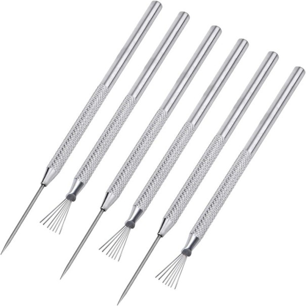 Set mit 6 Stück Metallmodellierwerkzeugen für Keramik, Ton, Wachs, Bildhauerei und Kunsthandwerk, feine Formen und Details 1