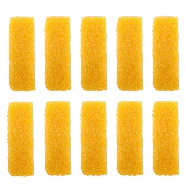 Set of 10 Cleaning Rubbers for Suede Shoes 6.5 x 2 cm Natural Yellow Block Footwear Care Polishing Decontamination Leather Cleaner Bags Coats 1