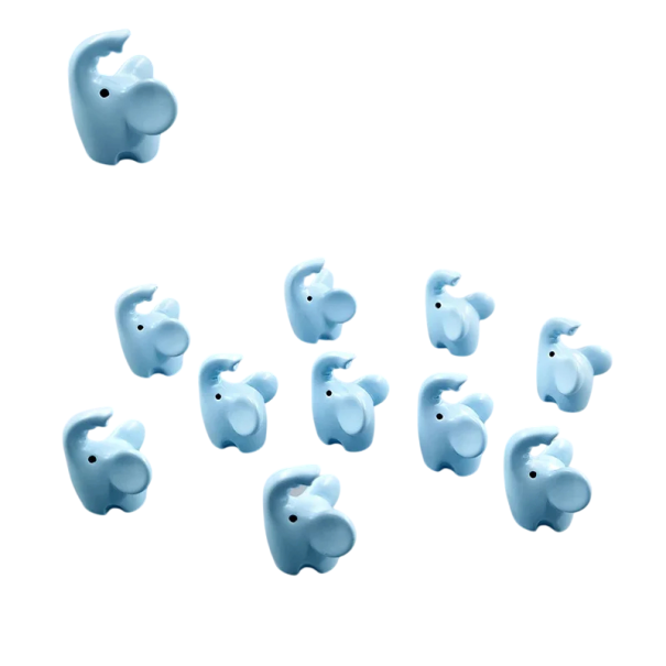 Set of 10 Mini Elephant Figurines Resin Decorations for Home Shelf Display Office or Creative Arrangement 1