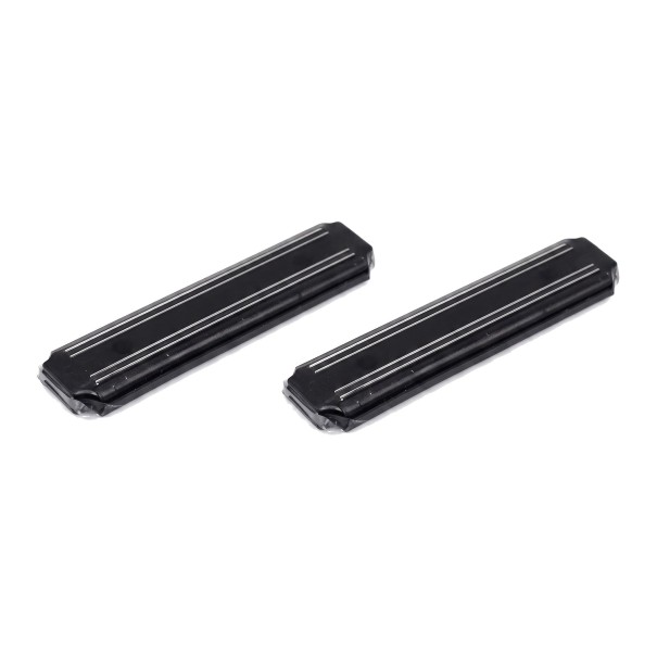Set of 2 Magnetic Knife Strips 20 cm Wall Holders for Knives and Tools with Magnetic Strips Plastic Black For Kitchen Workshop and Garage 1