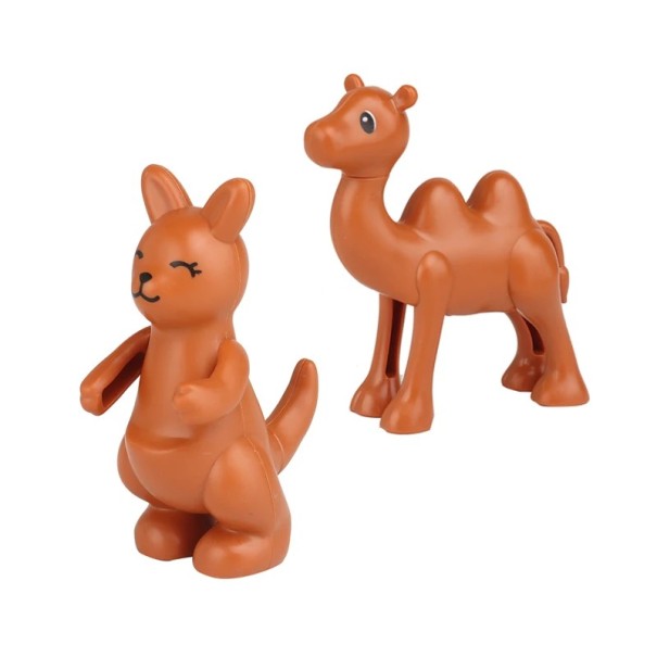Set of 2 Plastic Construction Animals for Children Kangaroo and Camel Educational Toy for Assembling 1