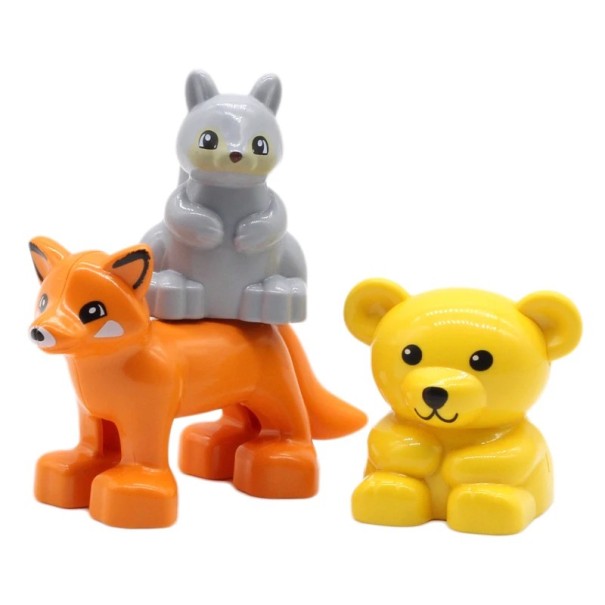 Set of 3 Plastic Construction Animals for Children Forest Animals Educational Toy for Assembling 1
