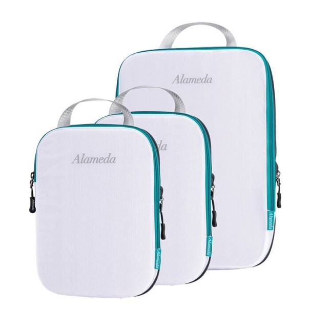 Set of 3 Travel Organisers white