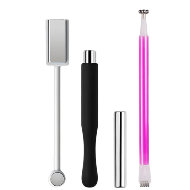 Set of 4 Magnetic Nail Rods for Gel Polishes Cat Eye 3D Effect Various Patterns Nail Art Tool for Nail Decoration Creative Manicure 1