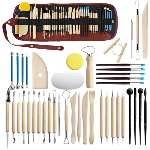 Set of 43 Sculpting and Modelling Tools for Ceramics Clay Wax Materials Arts Crafts Detailing Shaping Modelling 1