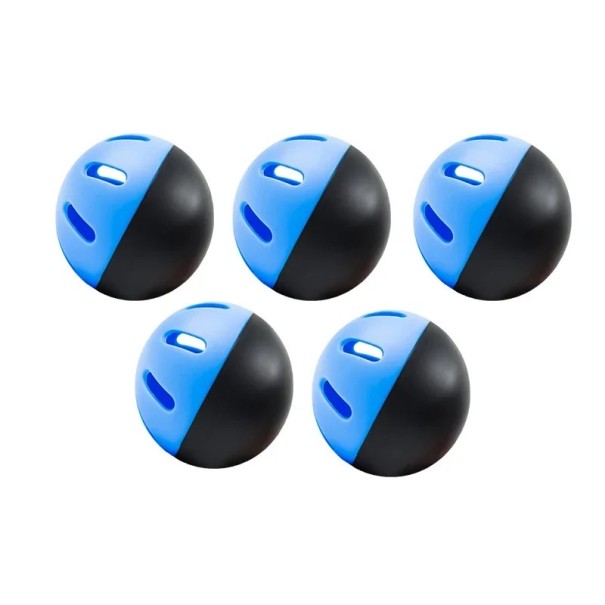 Set of 5 Baseball Training Balls 74 mm EVA Super Soft Indoor and Outdoor Training Balls Hollow Holes Black and Blue 1