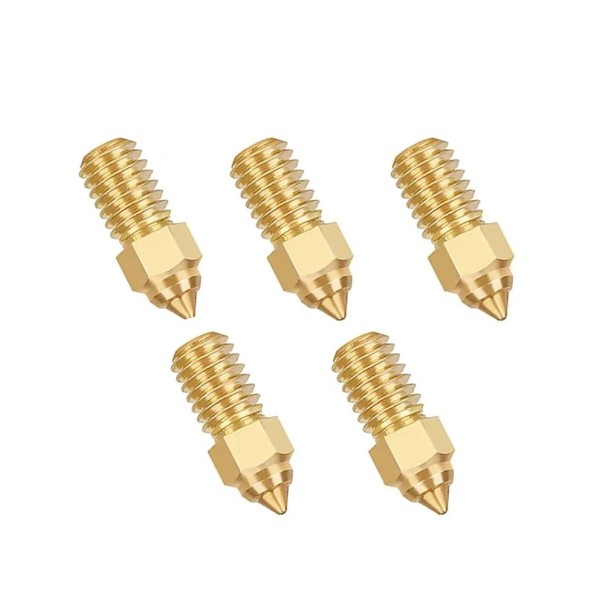 Set of 5 Brass Nozzles 0.2 mm M6 16.8 mm for 1.75 mm Filament for Ender 3 V3 SE Ender 5 S1 Ender 7 Precision Nozzles 1