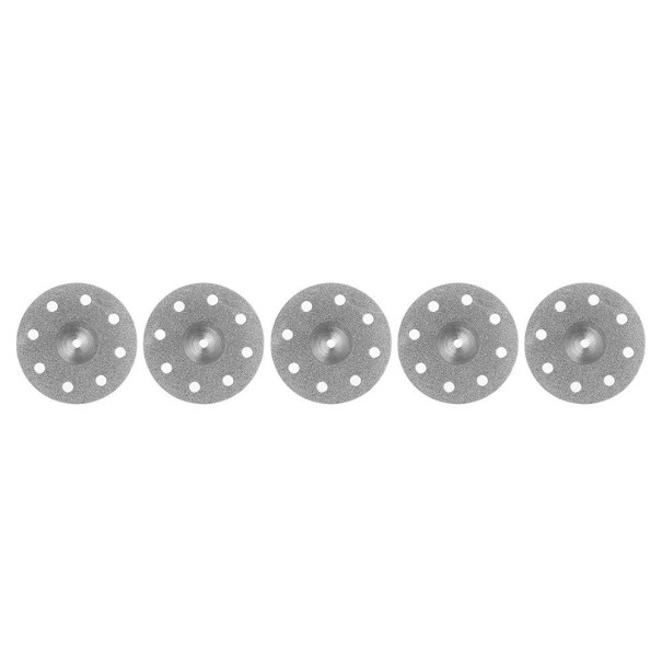 Set of 5 Diamond Cutting Discs C02 220 0.20 mm for Dental Laboratory Ultra-thin Double-sided Disc with Holes for Precise Cutting of Materials 1