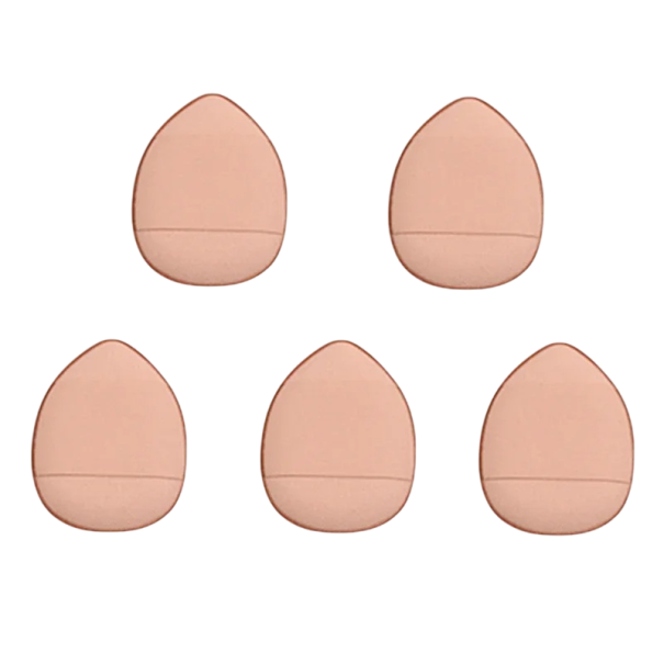 Set of 5 Small Make-up Sponges 3 x 4 cm Air Cushion Powder and Cream Make-up Concealer BB Cream Cosmetic Applicator Face brown