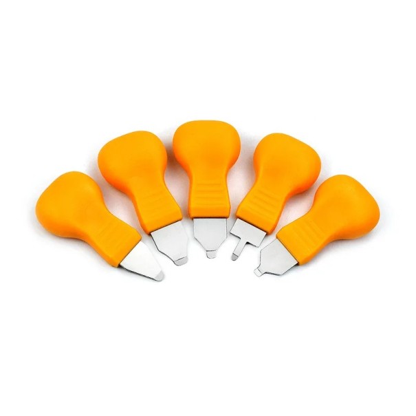 Set of 5 Watch Opening Blades with Various Blade Shapes for Precise and Safe Disassembly orange