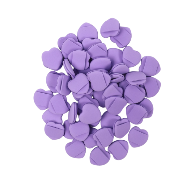 Set of 50 Mini Makeup Sponges 3 x 3 cm Made of Hydrophilic Polyurethane for Makeup and Powder Latex-Free Cosmetic Applicators purple