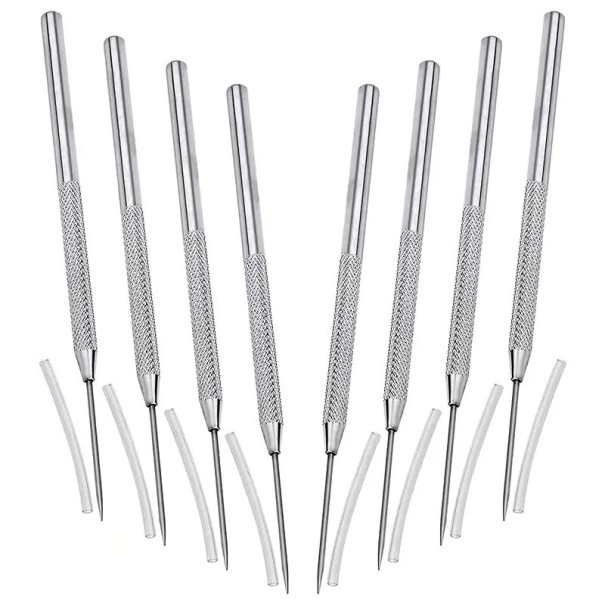 Set of 8 Metal Sculpting Tools for Ceramics Clay Wax Materials Arts and Crafts Modelling and Detailing with Caps 1