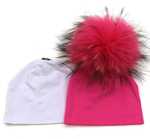 Set of Children's Cotton Hats - 2 Pieces J3422 8
